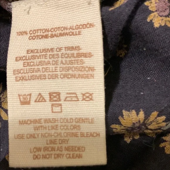 Free People Gold and Gray Boxy Blouse with 3/4 Sleeves - Picture 5 of 5